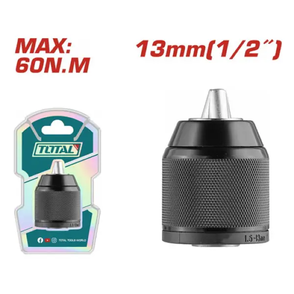 Đầu khoan kim loại tự động 13mm Total TAC4513201