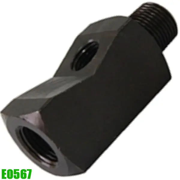 Đầu nối chữ T cho đồng hồ áp suất, chuẩn ren NPT.
