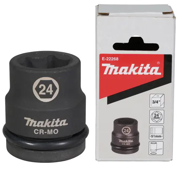 Đầu túy cho máy siết bu lông 3/4 inch Makita E-22268 (24x51mm)
