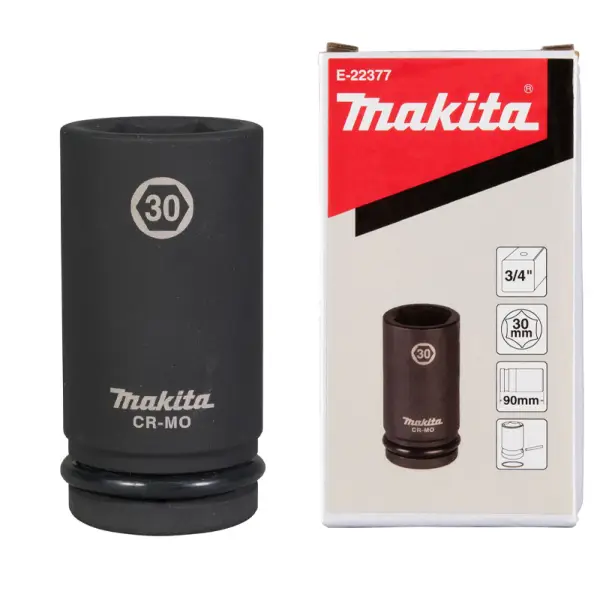 Đầu túy cho máy siết bu lông 3/4 inch Makita E-22377 (30x90mm)