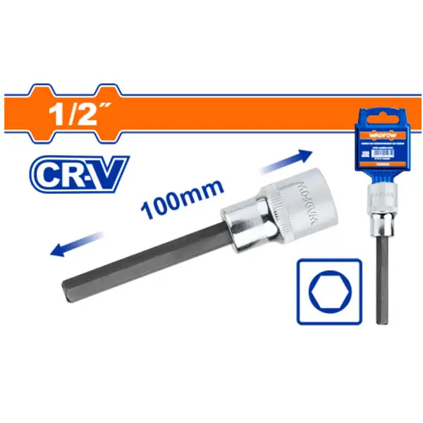 Đầu tuýp 1/2 inch ra đầu vít lục giác dài WadFow WSC5202 5x100mm