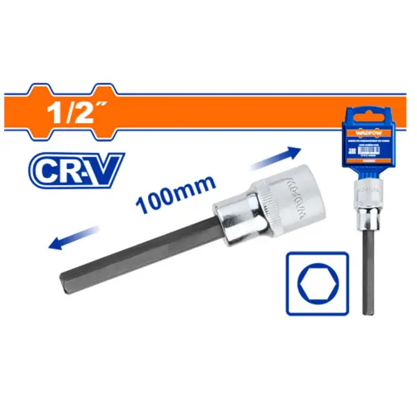 Đầu tuýp 1/2 inch ra đầu vít lục giác dài WadFow WSC5209 17x100mm