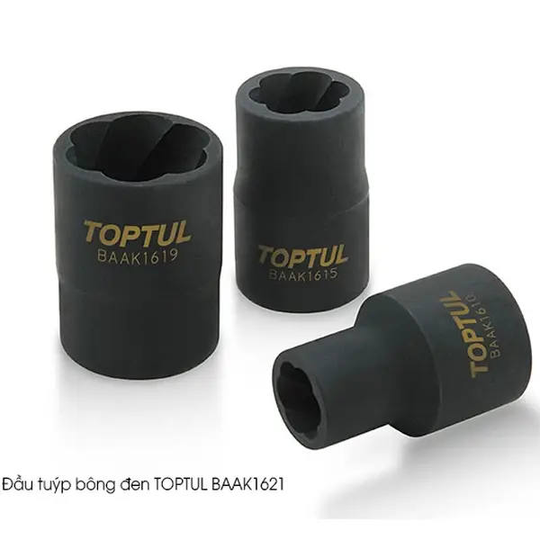 Đầu tuýp bông đen TOPTUL BAAK1621