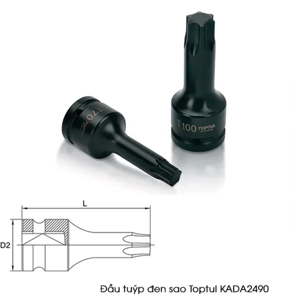 Đầu tuýp đen sao TOPTUL KADA2490