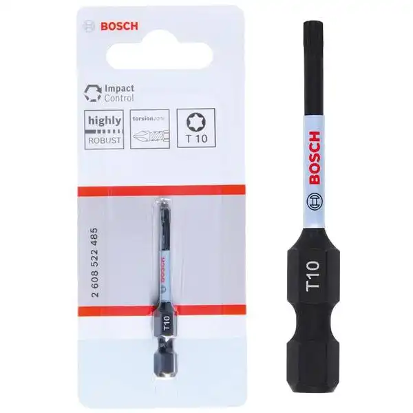 Đầu vặn vít T10 Power Bit (1 đầu), 1pc - MỚI Bosch 2608522485