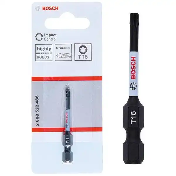 Đầu vặn vít T15 Power Bit (1 đầu), 1pc - MỚI Bosch 2608522486