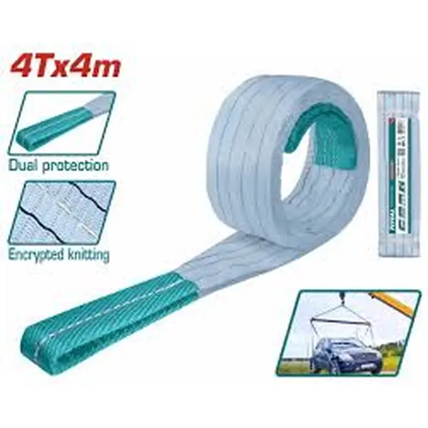 Dây cáp vải cẩu hàng xám 4Tx4m Total THTWS0404