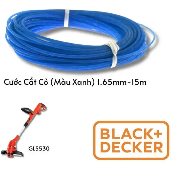 Dây cước cắt cỏ (không lõi) xanh dương 1.65mmx15m dùng cho máy Makita và Black & Decker (GL300-RS300) (GL4525-A6481) (GL5530-A6441)