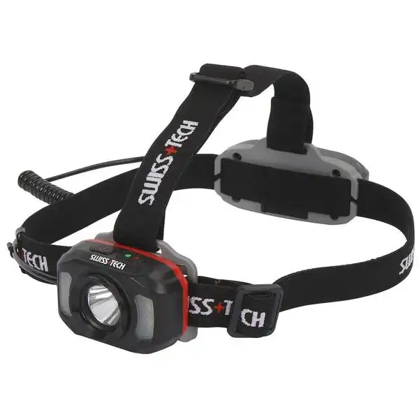 Đèn pin pha đội đầu, dùng pin sạc, nhiều chế độ, hiệu SWISS+TECH