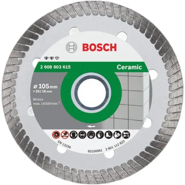 Đĩa cắt đá Ceramic Turbo Bosch 105x20x8mm 2 608 603 615
