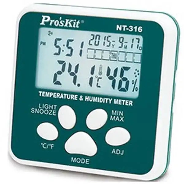 Đồng hồ đo nhiệt độ, độ ẩm 5 trong 1 Proskit NT-316