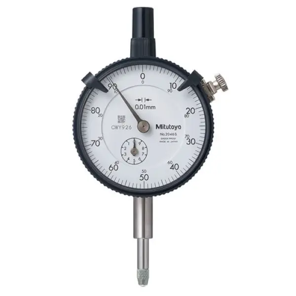 Đồng hồ so cơ khí 0-5mm độ chia 0.01 lưng phẳng Mitutoyo 2044AB