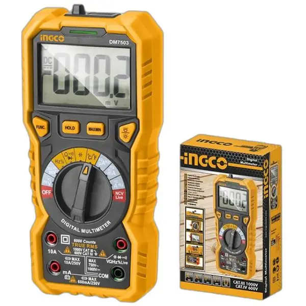 ĐỒNG HỒ VẠN NĂNG KỸ THUẬT SỐ (6000 SỐ ĐẾM) INGCO DM7504