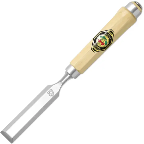 Đục gỗ phẳng Kirschen 1002, cán gỗ bát giác, đai sắt