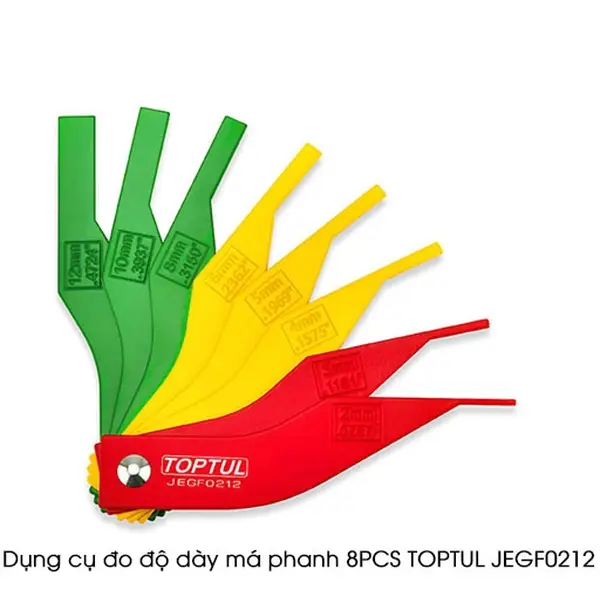 Dụng cụ đo độ dày má phanh 8PCS TOPTUL JEGF0212