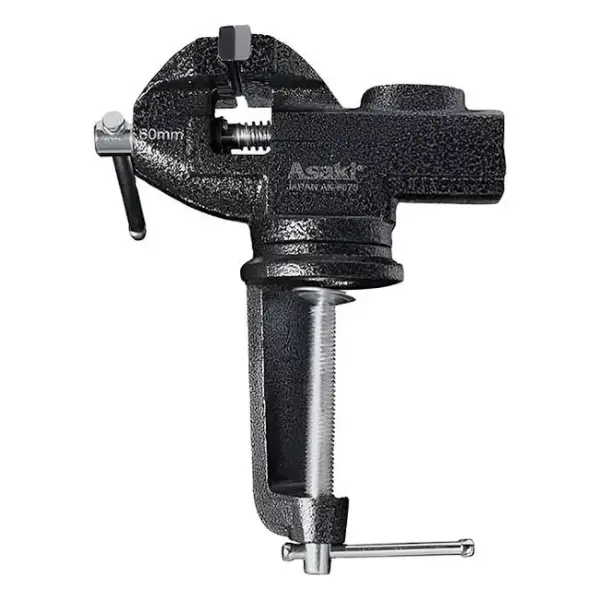 Ê tô kẹp bàn mâm xoay mini cao cấp Asaki AK-6877
