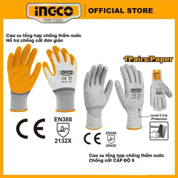 Găng Tay Chống Cắt HGCG01-XL INGCO