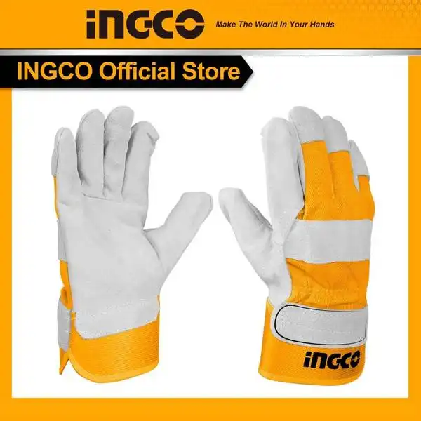 Găng Tay Vải Da HGVC01 INGCO