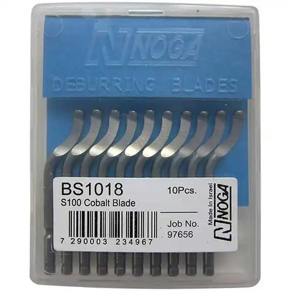 Hộp 10 lưỡi dao gọt ba via nhựa và vật liệu cứng Noga BS1018