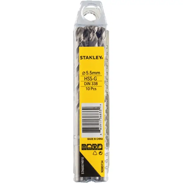 Hộp 10 Mũi Khoan Sắt 4mm Stanley STA50044B10