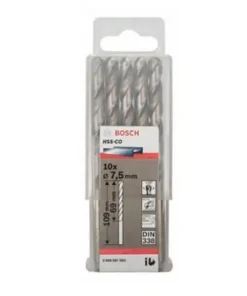 Hộp 10 mũi khoan sắt và inox 7.5mm HSS-Co Bosch 2608585893