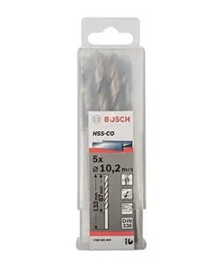 Hộp 5 mũi khoan sắt và inox 10.2mm HSS-Co Bosch 2608585899