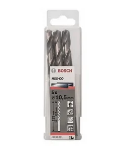 Hộp 5 mũi khoan sắt và inox 10.5mm HSS-Co Bosch 2608585900