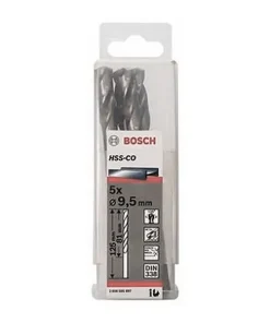 Hộp 5 mũi khoan sắt và inox 9.5mm HSS-Co Bosch 2608585897