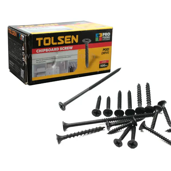 Hộp 500 vít đen đầu bằng 3.5x45mm Tolsen 54055