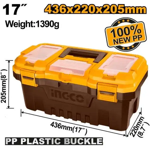Hộp Nhựa Đựng Công Cụ 17 inch (Khóa Nhựa) PBX1701 INGCO