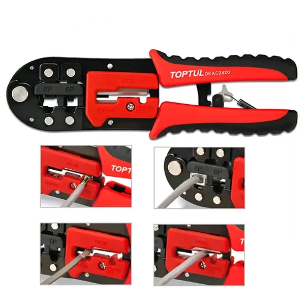 Kìm Bấm Đầu Dây Cos TOPTUL DKAC2420