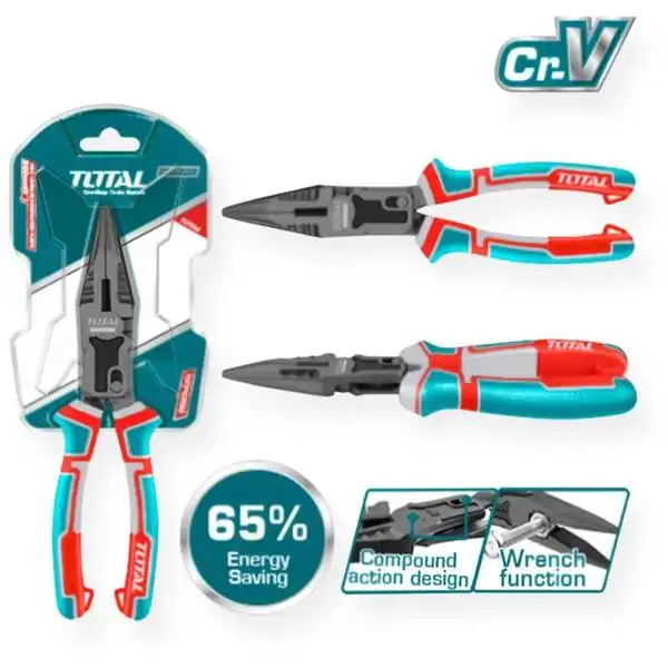 Kìm cắt mũi nhọn mỏ dài trợ lực 215mm THTC520806 TOTAL