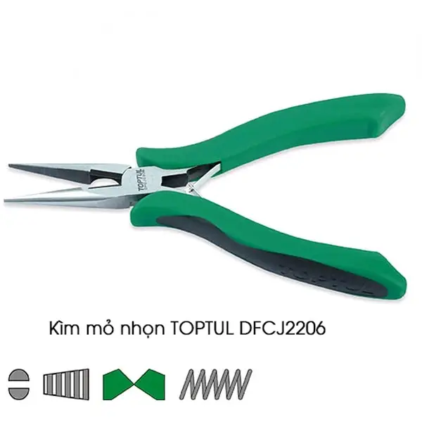 Kìm nhọn thiết bị điện TOPTUL DFCJ2206