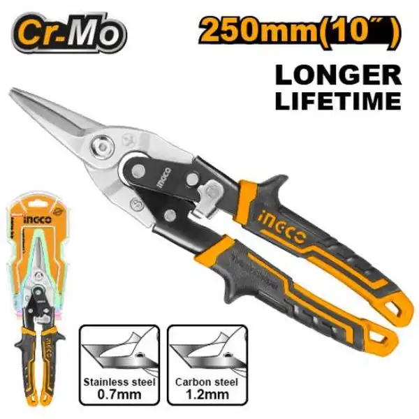 Kéo Cắt Tôn Cr-Mo 10 inch (Cắt Thẳng) HTSN2610S INGCO