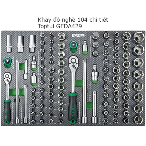 Khay đồ nghề 104 chi tiết TOPTUL GEDA429