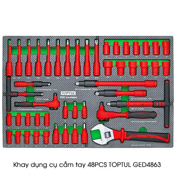 Khay dụng cụ cầm tay 48PCS TOPTUL GED4863