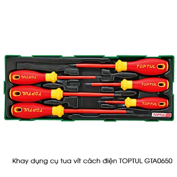 Khay tua vít cách điện 6pcs TOPTUL GTA0650
