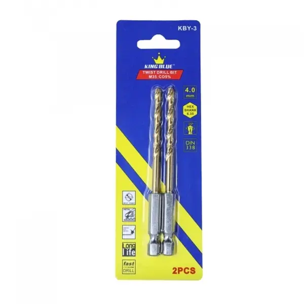Khoan inox chuôi lục giác KBY3-040CO