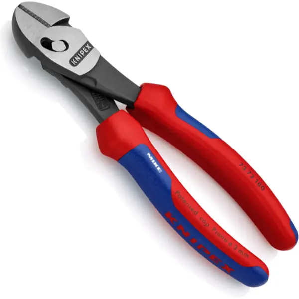Kìm cắt cạnh cộng lực Knipex 73 72 180, TwinForce