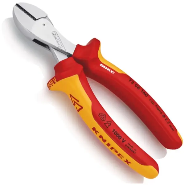 Kìm cắt cạnh Knipex 73 06 160, trợ lực, cách điện VDE 1000V