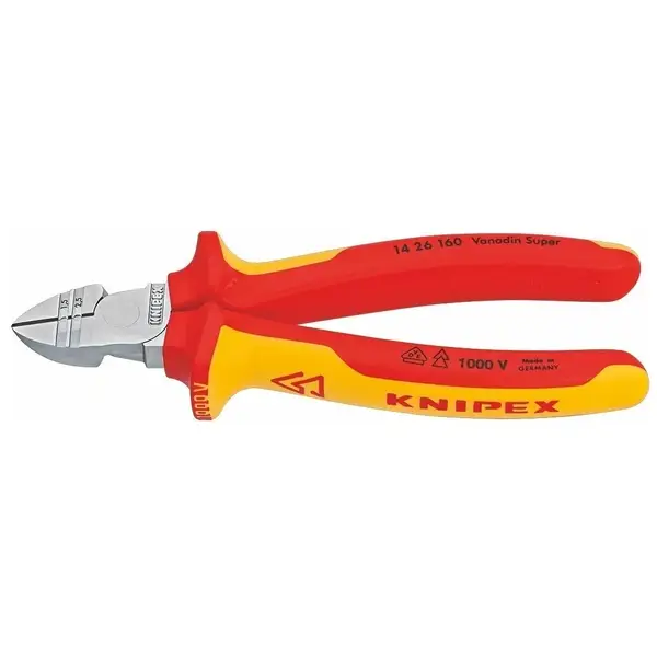 KÌM CẮT KNIPEX CÓ LỖ TUỐT DÂY CÁCH ĐIỆN 1000V 14 26 160 DÀI 160MM