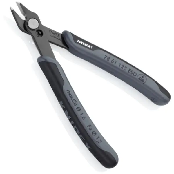 Kìm cắt linh kiện Knipex 78 61 125 ESD, chống tĩnh điện, không vát