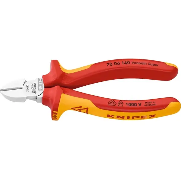 KÌM CẮT MẶT CHÉO MẠ CROM, CÁCH ĐIỆN KNIPEX 140MM 70 06 140