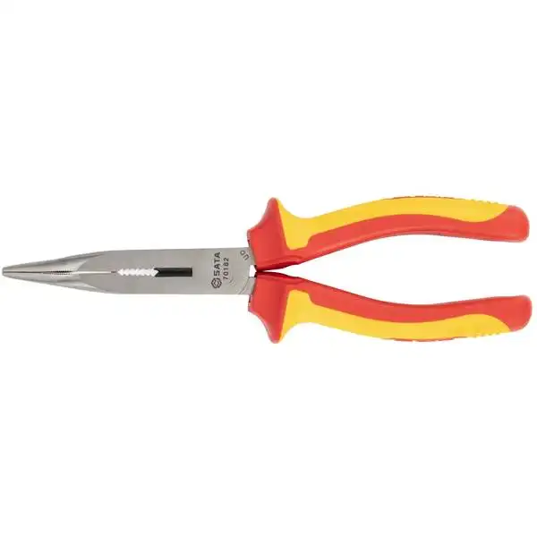 Kìm cắt mũi dài cong cách điện từ 6 inch SATA 70181 - INSULATED BENT LONG NOSE PLIER 6 inch