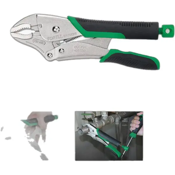 Kìm chết mũi cong 250mm TOPTUL DMAQ2210