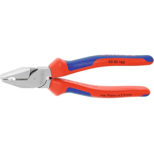 KÌM ĐA NĂNG KNIPEX MẠ CHROME, TAY CẦM CÓ GỜ 180MM 02 05 180