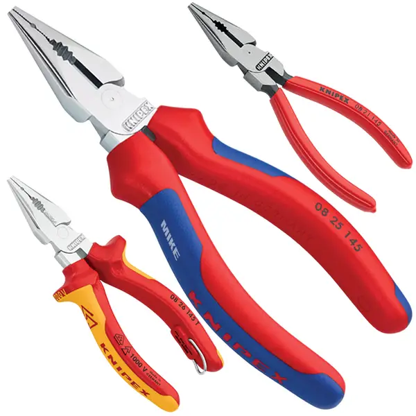 Kìm đa năng mỏ nhọn Knipex 08 gồm 10 tùy chọn kiểu cán và size