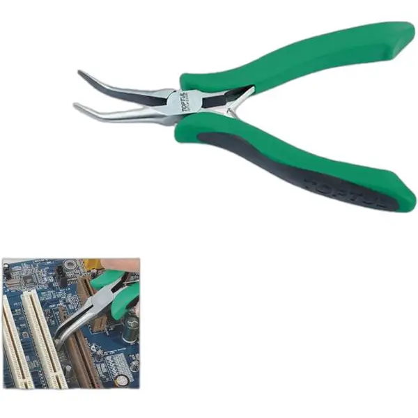 Kìm điện tử mũi cong 150mm DFCK2206 Toptul