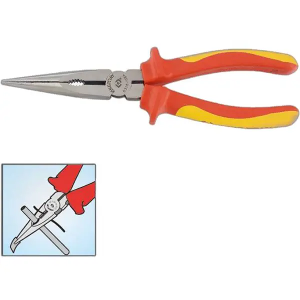 Kìm mỏ nhọn cách điện VDE 1000V Kingtony 6318-08A 210mm