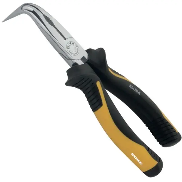 Kìm mỏ nhọn ELORA 471-90, đầu cong 90 độ, cán QUATROLIT 2C